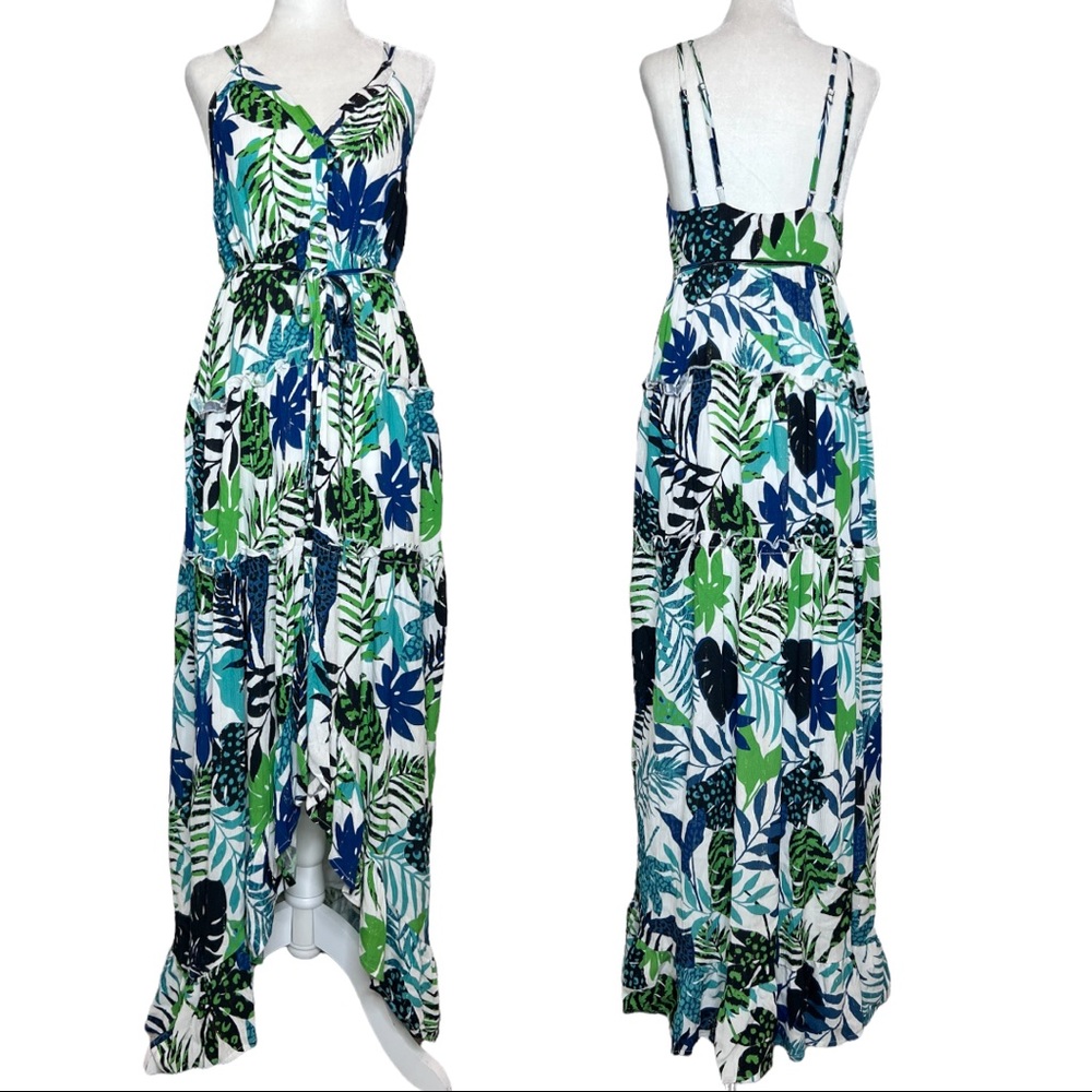 Tropical Print Maxi Dress